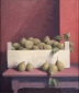 Pears in box. 70x60 cm.