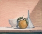 Apple, bowl and funnel. 24x30 cm.