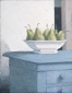 Pears on blue cupboard. 50x40 cm.